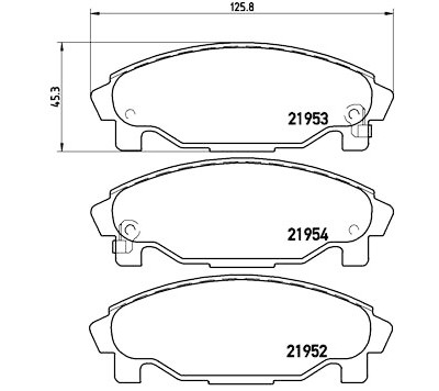 Set di 4 pastiglie freno BREMBO P 16 007
