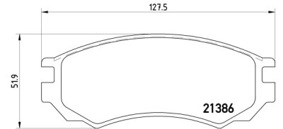 Set di 4 pastiglie freno BREMBO P 56 028