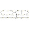 Set di 4 pastiglie freno ROADHOUSE 21581.01