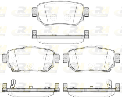 Set di 4 pastiglie freno ROADHOUSE 21582.02