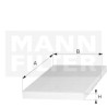 Filtro aria abitacolo MANN-FILTER CU1560022-2