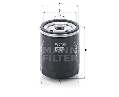 Filtro olio MANN-FILTER W 7020