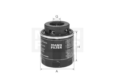 Filtro olio MANN-FILTER W712/91