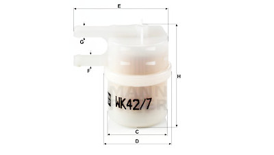 Filtro carburante MANN-FILTER WK 42/7