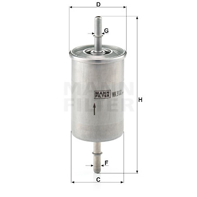 Filtro carburante MANN-FILTER WK 512/2