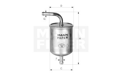 Filtro carburante MANN-FILTER WK 614/1