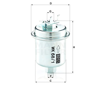 Filtro carburante MANN-FILTER WK 68/1 x