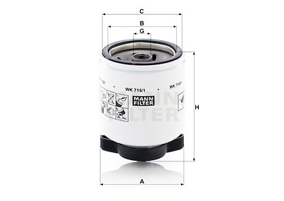 Filtro carburante MANN-FILTER WK 715/1