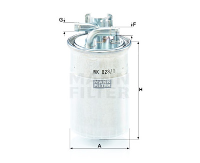 Filtro carburante MANN-FILTER WK 823/1