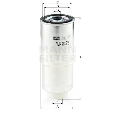 Filtro carburante MANN-FILTER WK 845/2