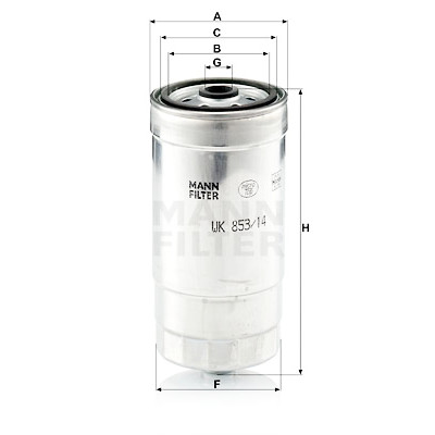 Filtro carburante MANN-FILTER WK 853/14