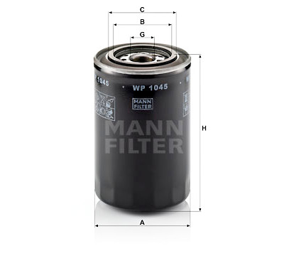Filtro olio MANN-FILTER WP 1045