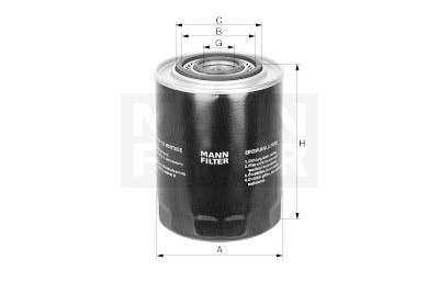 Filtro olio MANN-FILTER WP11102/1