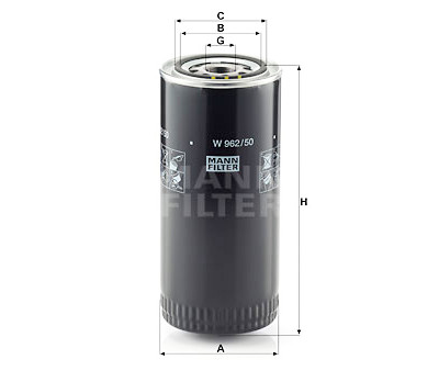 Filtro olio MANN-FILTER W 962/50
