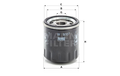 Filtro olio MANN-FILTER W 8027