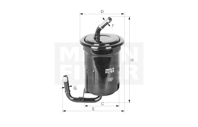 Filtro carburante MANN-FILTER WK 614