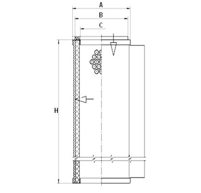 Filtro, Tecnica aria compressa