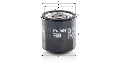 Filtro olio MANN-FILTER MW 6001
