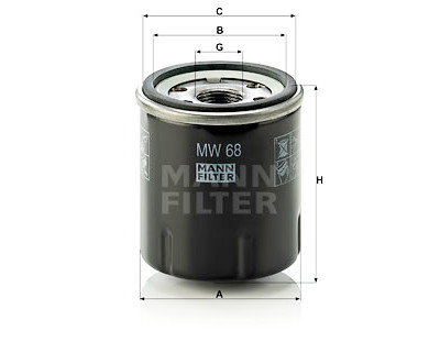 Filtro olio MANN-FILTER MW 68