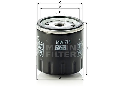 Filtro olio MANN-FILTER MW 713