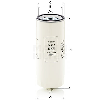 Filtro carburante MANN-FILTER PL 601/1 x