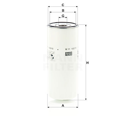 Filtro olio MANN-FILTER W 11 102/10