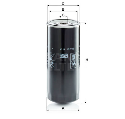 Filtro olio MANN-FILTER W 11 102/22
