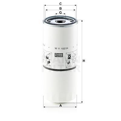 Filtro olio MANN-FILTER W 11 102/34