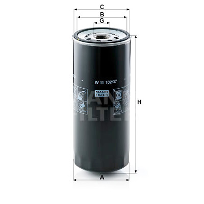 Filtro olio MANN-FILTER W 11 102/37