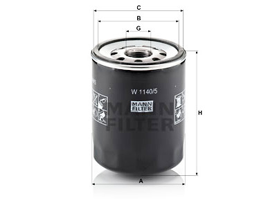 Filtro olio MANN-FILTER W 1140/5