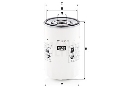 Filtro olio MANN-FILTER W 1150/9