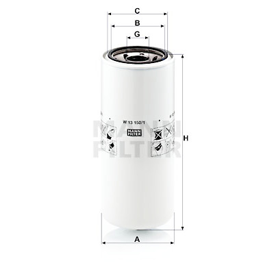 Filtro olio MANN-FILTER W 13 150/1