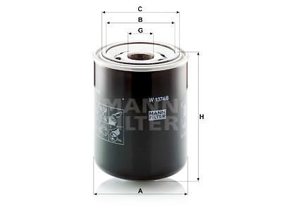 Filtro olio MANN-FILTER W 1374/6