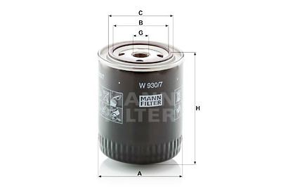 Filtro olio MANN-FILTER W 930/7