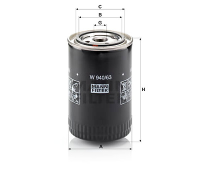 Filtro olio MANN-FILTER W 940/63