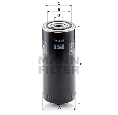 Filtro, sistema idraulico operatore MANN-FILTER W 962/1