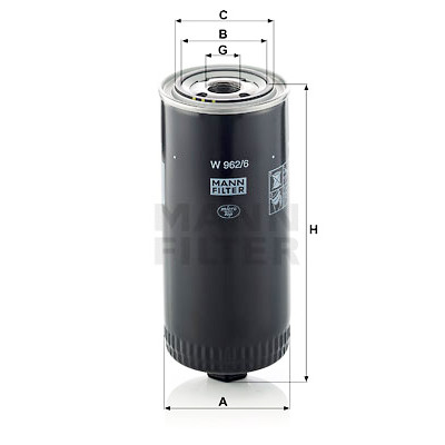 Filtro olio MANN-FILTER W 962/6