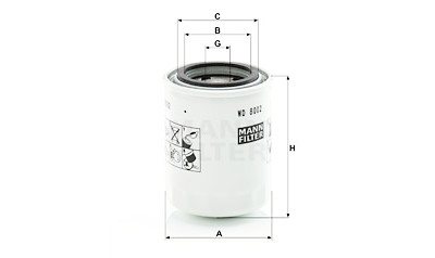 Filtro olio MANN-FILTER WD 8002