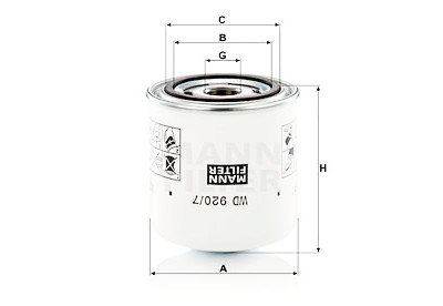 Filtro olio MANN-FILTER WD 920/7