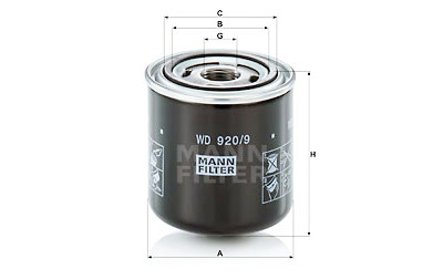 Filtro olio MANN-FILTER WD 920/9