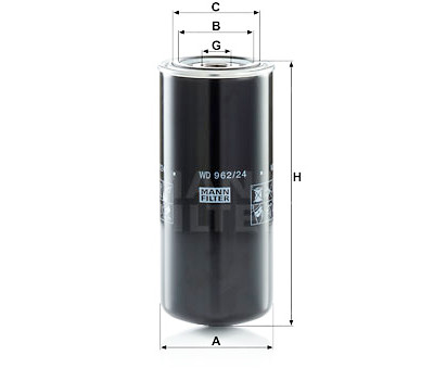 Filtro olio MANN-FILTER WD 962/24