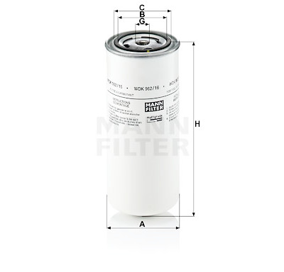 Filtro carburante MANN-FILTER WDK 962/16