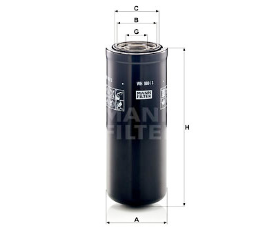 Filtro olio MANN-FILTER WH 980/3