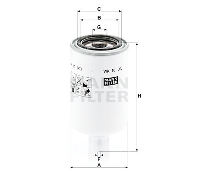 Filtro carburante MANN-FILTER WK 10 003