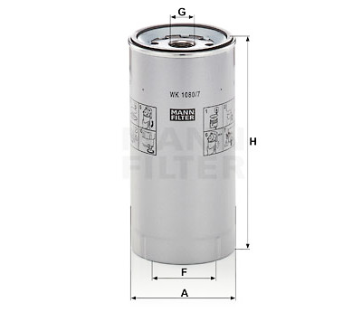 Filtro carburante MANN-FILTER WK 1080/7 x