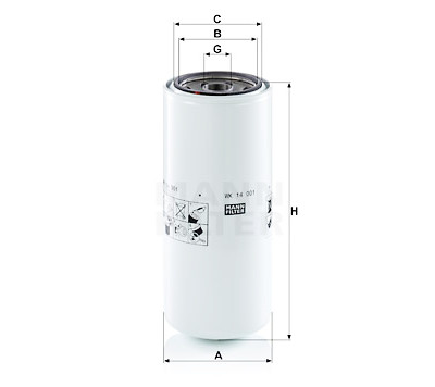 Filtro carburante MANN-FILTER WK 14 001