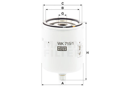 Filtro carburante MANN-FILTER WK 715/1 x