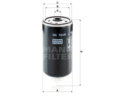 Filtro carburante MANN-FILTER WK 724/6