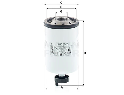 Filtro carburante MANN-FILTER WK 8065
