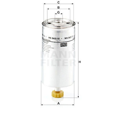 Filtro carburante MANN-FILTER WK 845/10